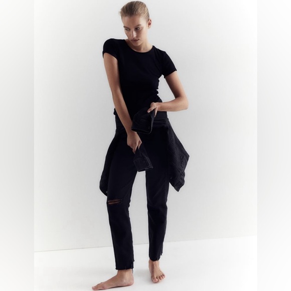 H&M Skinny Black Ankle Jeans Size 10 - Picture 3 of 7